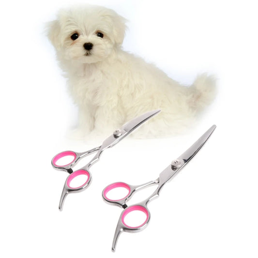 6" Stainless Steel Pet Grooming Curved Blade Scissors