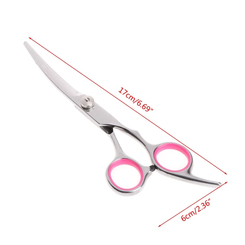 6" Stainless Steel Pet Grooming Curved Blade Scissors