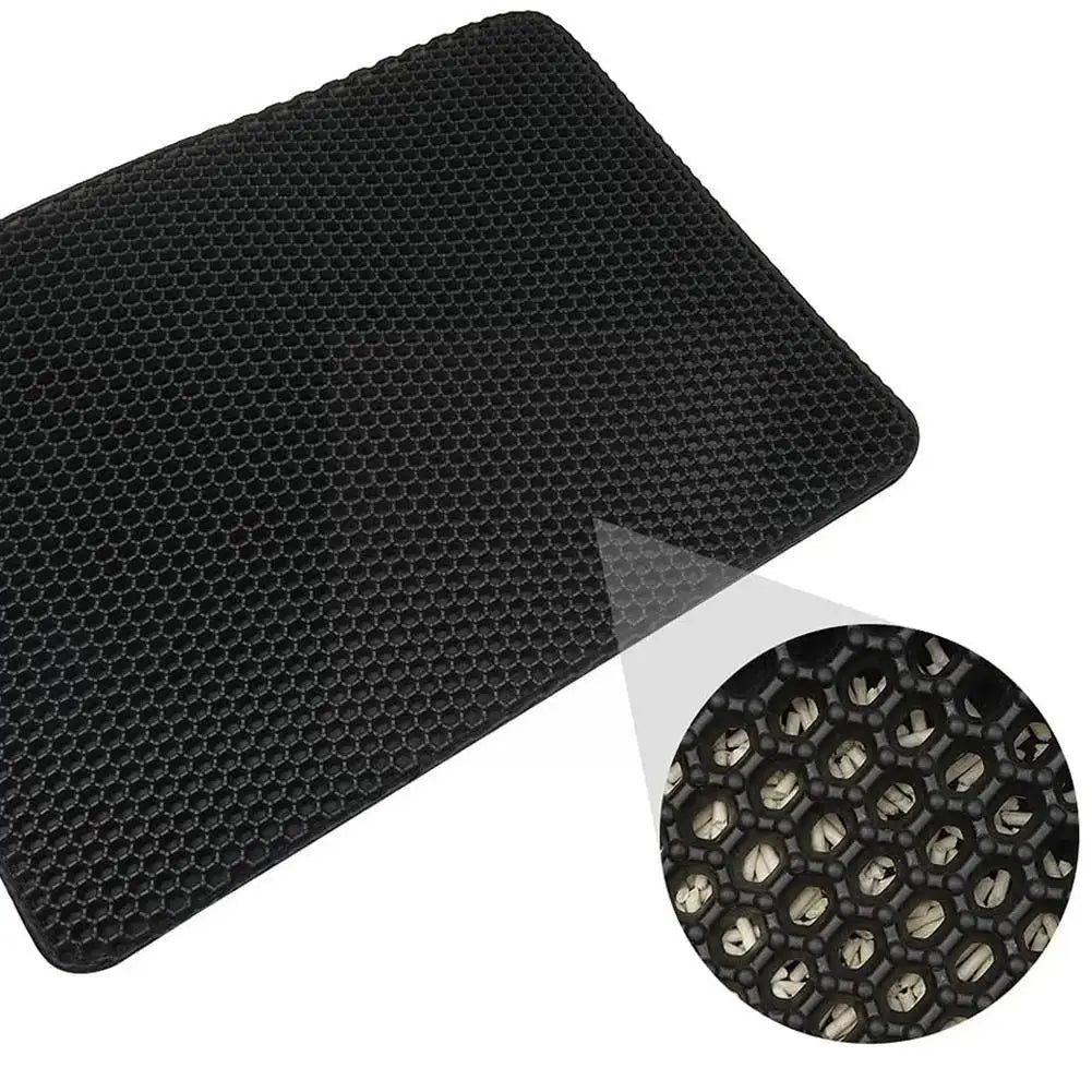 Double-layer cat litter pad, waterproof non-slip filter, washable.