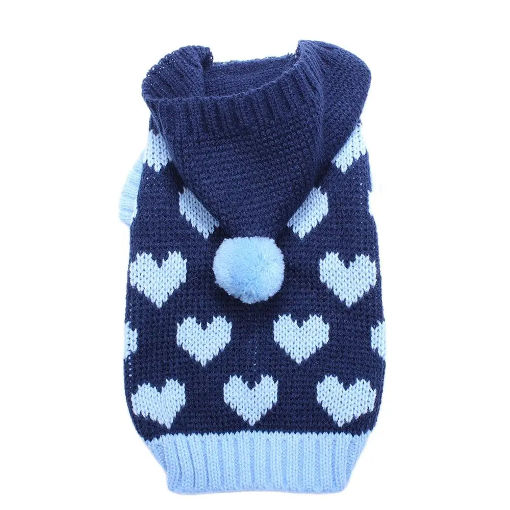 Sweater with heart patterns